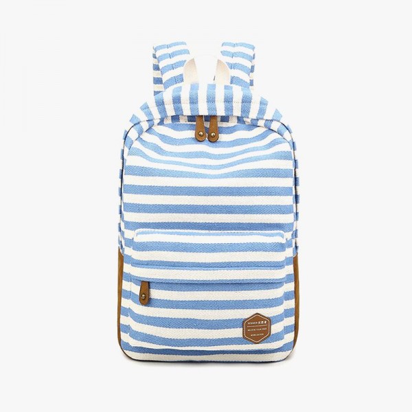 Cute Striped Printing Canvas Backpack