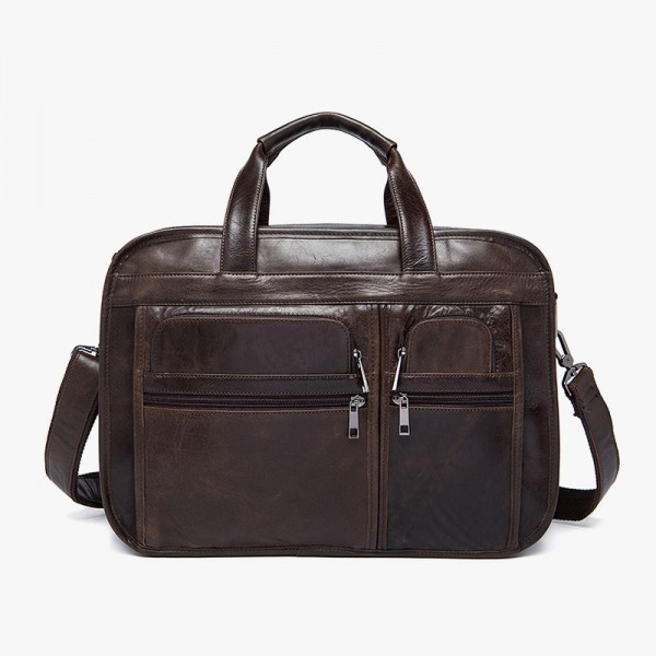 Leather Handbag With Shoulder Strap