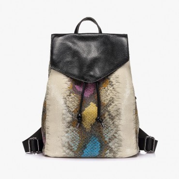 Serpentine Print Lea...