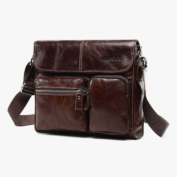 Wax Leather Series Messenger Bag