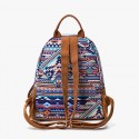 Bohemian Printing Canvas Leather &#038; Backpack